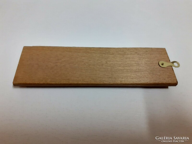 Old wooden wall thermometer can be used in preserved condition