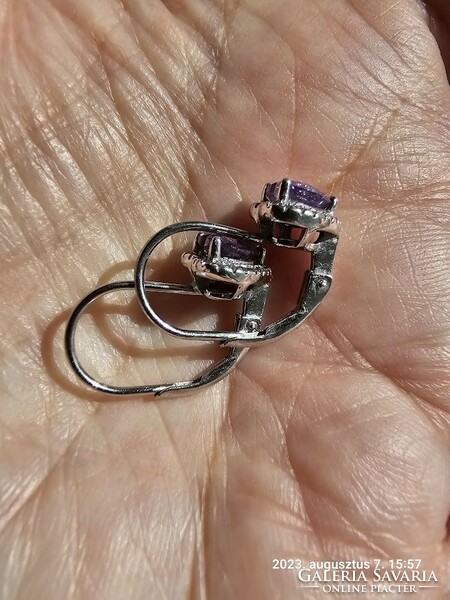 Purple set in 925 silver