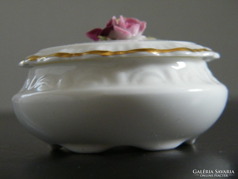 Pink porcelain can with pink lid (coalport bone china)