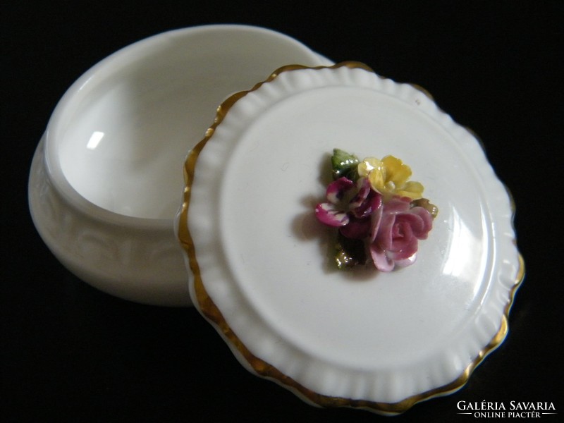 Pink porcelain can with pink lid (coalport bone china)