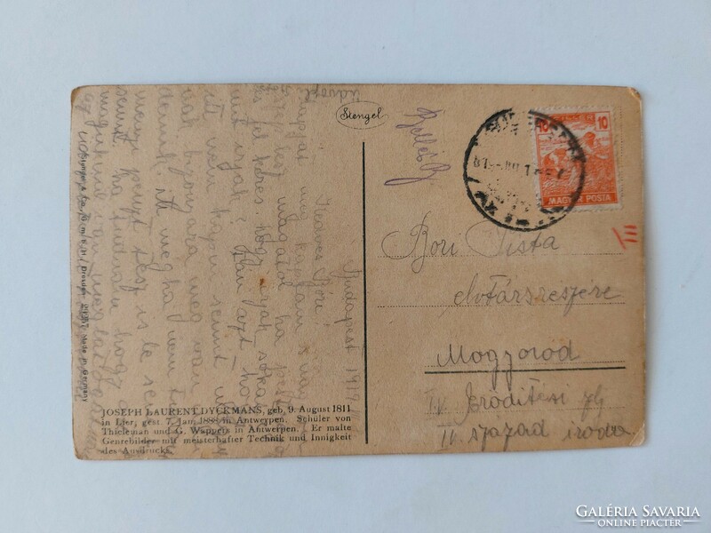 Régi Stengel képeslap 1919 levelezőlap
