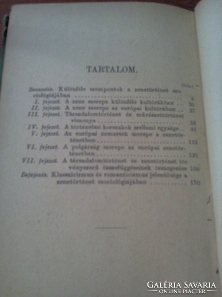 Könyv A zenetörténet szociológiája 1923