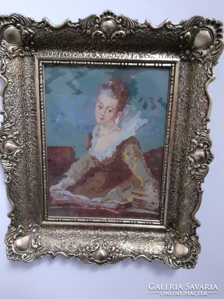 Large needle goblein picture blonden frame