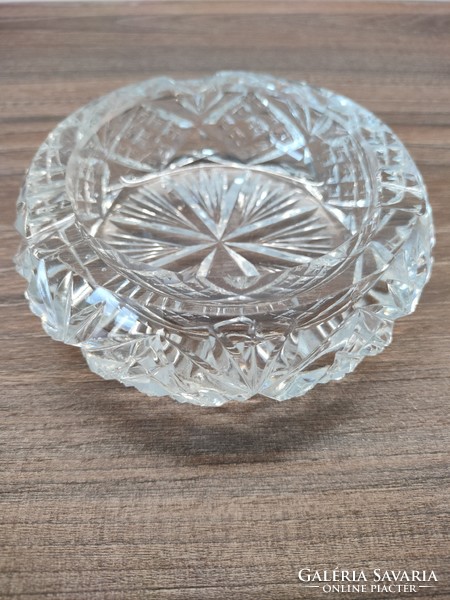 Polished crystal ashtray