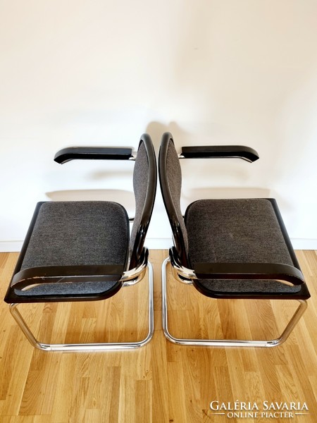 Bauhaus tubular frame cesca chairs, 4 pcs
