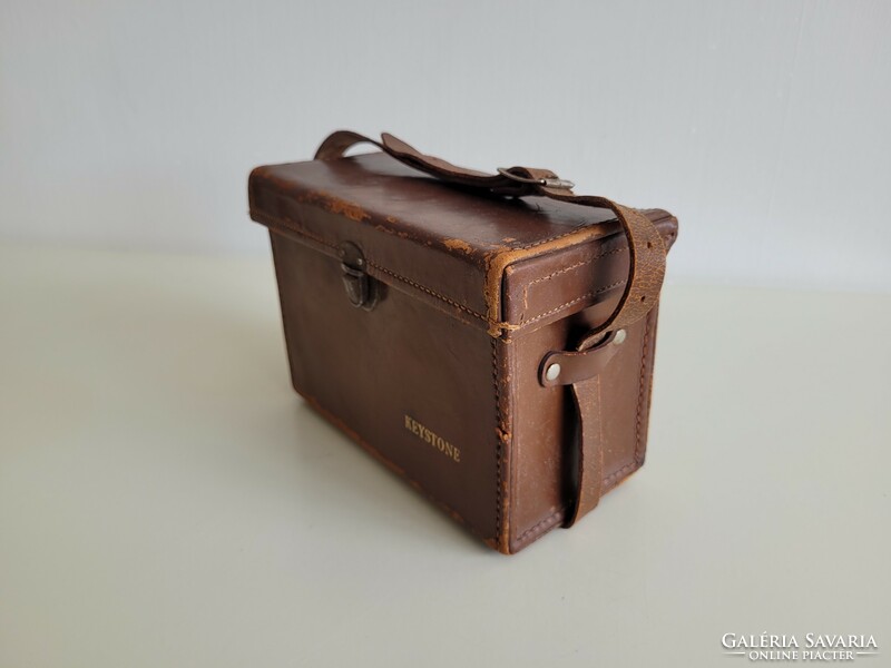 Retro old keystone leather carrier bag