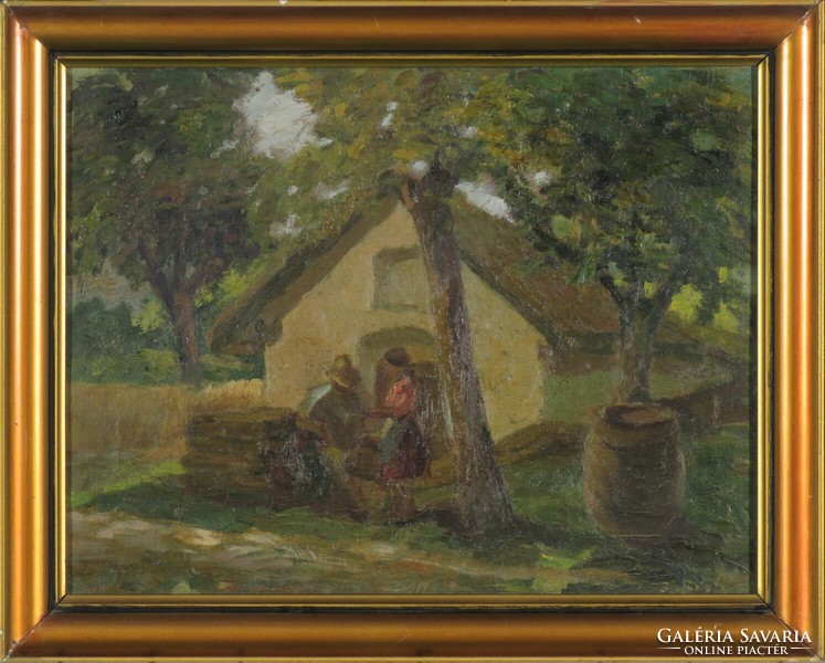 Hungarian painter around 1970: wine cellar