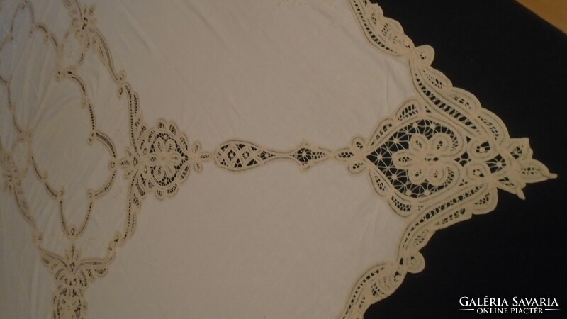 Beautiful antique large ecru table cloth Maderia handmade