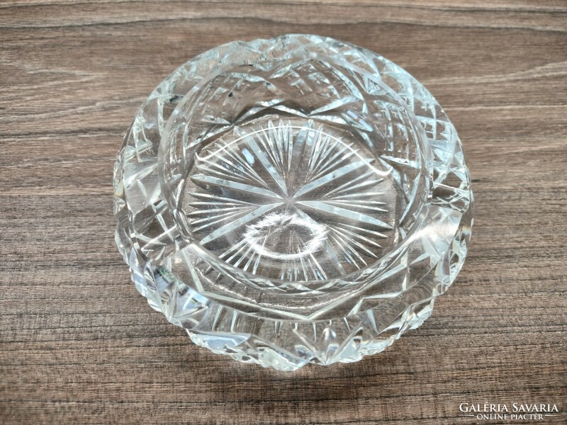 Polished crystal ashtray