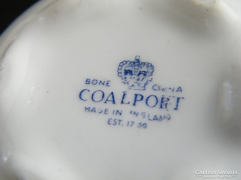 Rózsás, fedeles kis porcelán szelence (Coalport Bone China)
