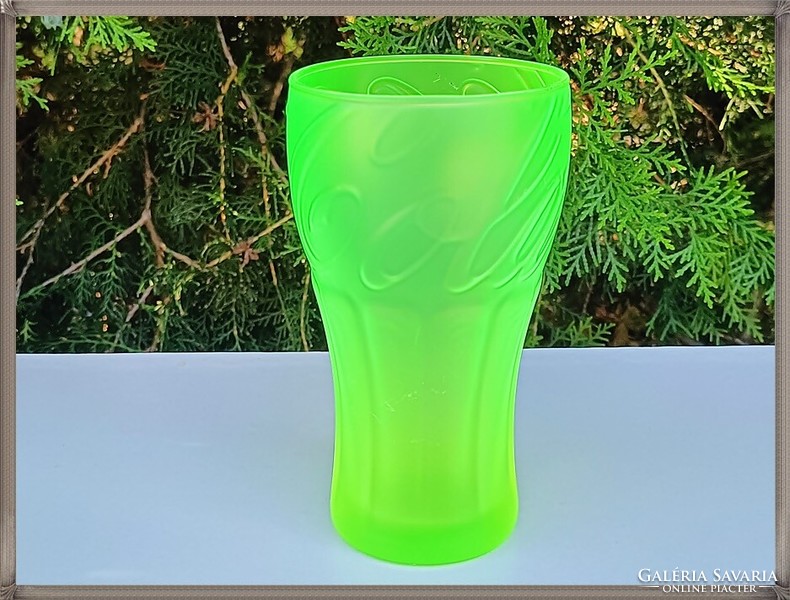 Coca cola glass 3 dl uranium green