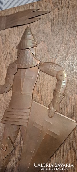Copper knight, medieval soldier wall decoration (m4055)