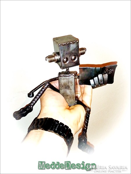 Meddedesign bookbot robot bookend - small plastic, metal sculpture