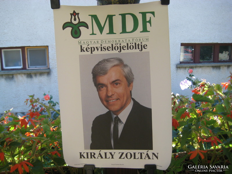 MDF  Választási  Plakát    Király zoltán    34 x 49  cm