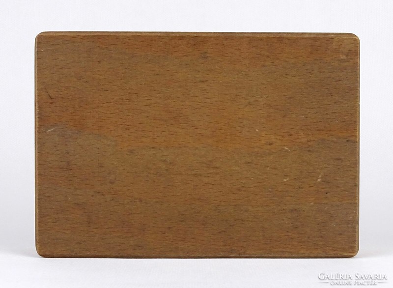 1N833 Antik fa tolltartó szép állapotú fadoboz 4 x 11.7 x 16.8 cm