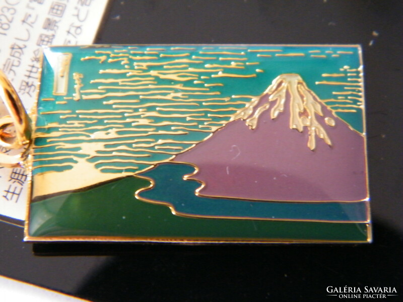 Japán kulcstartó Fuji festményes