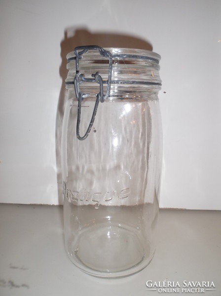 Canning jar - with buckle - 1.5 l - French - pratique - vintage - 23 x 11 cm - perfect - quality!!