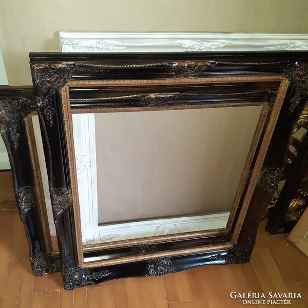 Wide blondel wooden frame for picture and mirror