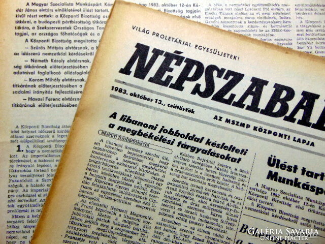 1983 október 13  /  Népszabadság  /  Születésnapra!? EREDETI ÚJSÁG! Ssz.:  22819