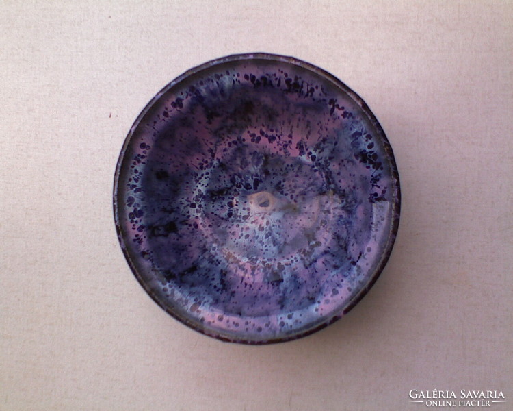 Blue round ceramic bowl