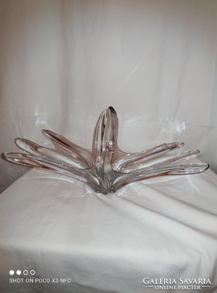 Art de vannes le chatel france crystal glass serving table decoration marked original 1960s