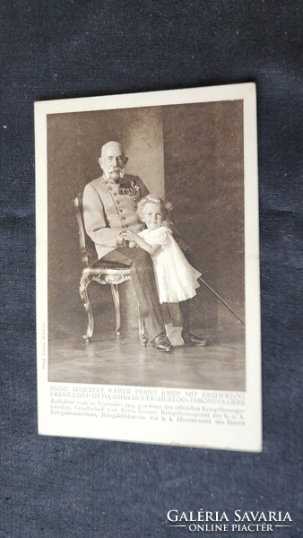 1916 Hungarian King Franz Joseph of Habsburg + Grand Duke Otto original and contemporary photo - sheet kosel photo