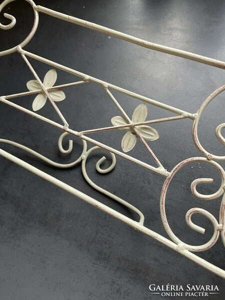 Beautiful vintage metal wall storage with roses