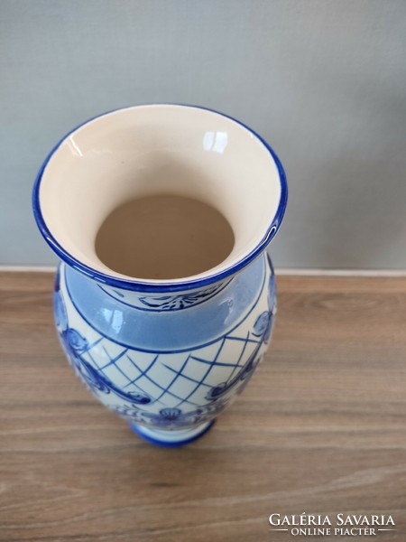 Painted glazed porcelain vase without markings