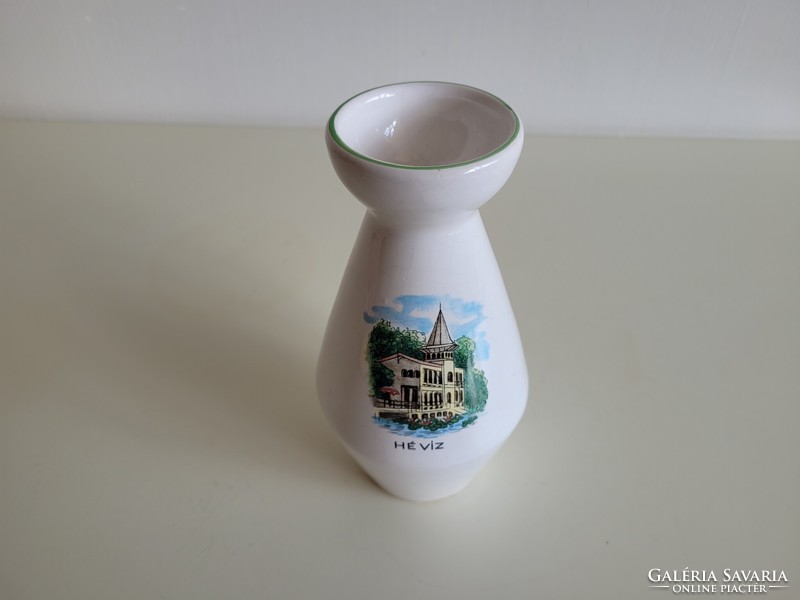 Old retro souvenir Hévíz ceramic vase souvenir