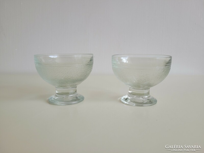 Retro old 2 ice cream dessert glass cups old confectionary ice cream goblet goblet
