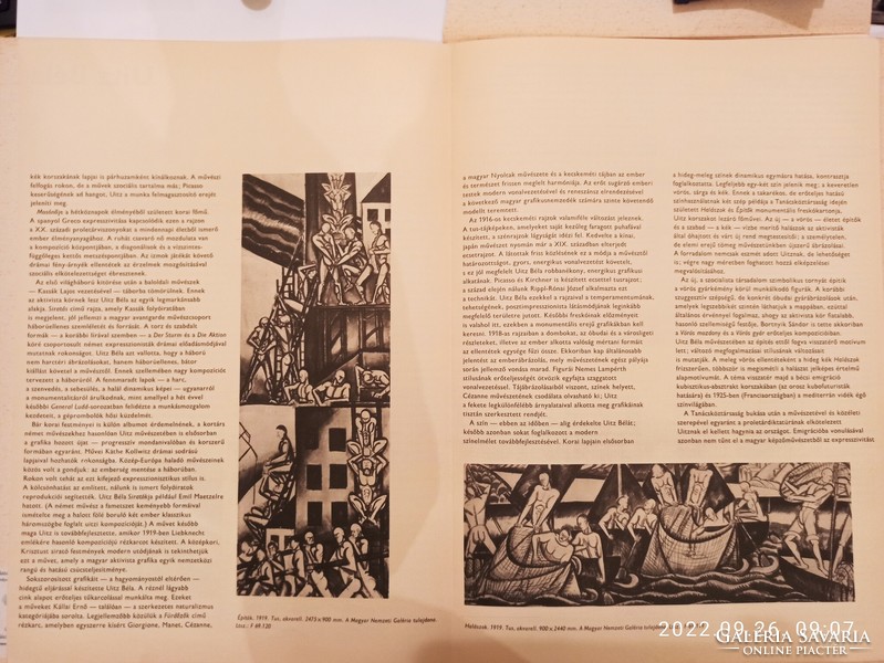 Béla Uitz - commemorative edition in 3 languages, 12 pictures, 1977
