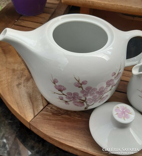 Alföldi cherry blossom /teapot, spout, sugar bowl/