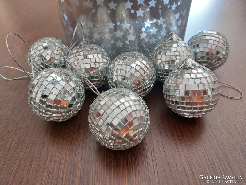 Retro disco ball Christmas tree ornament mirror mosaic ball ornament