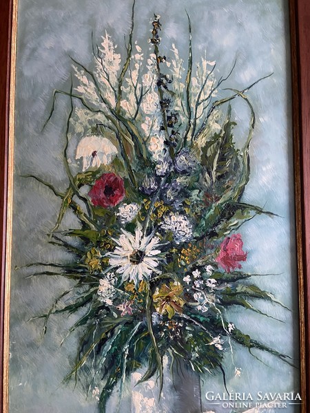 Zoltán Radnai: a bouquet of flowers in a vase