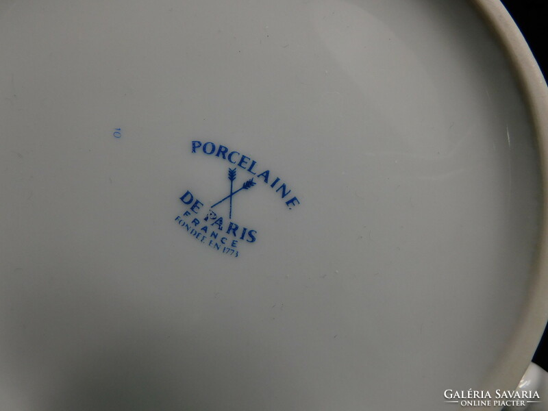 Porcelaine de Paris francia porcelán éjjelidény/bili borostyán indával