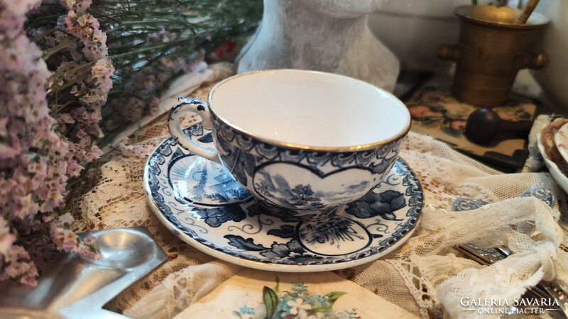 Antique royal bonn faience tea cup and saucer