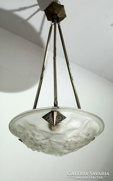 Art deco French degue ros ceiling lamp