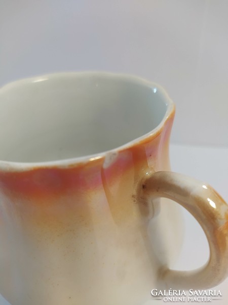 Old Zsolnay porcelain eosin mug with oriental pattern