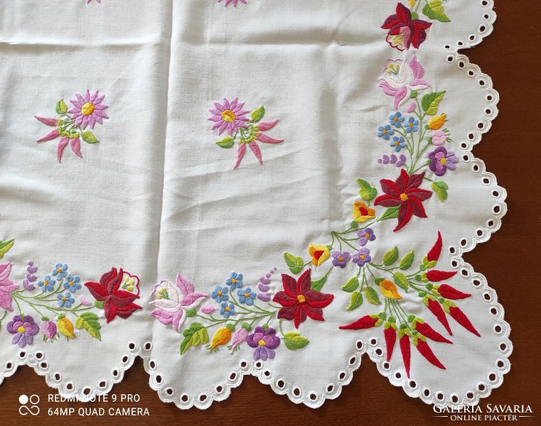 Large embroidered tablecloth from Kalocsa for sale