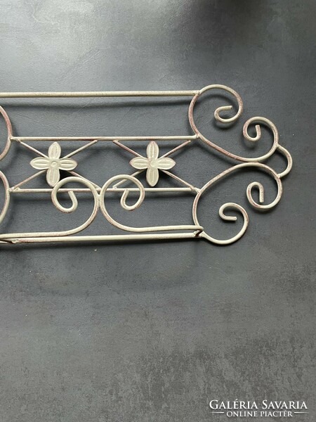 Beautiful vintage metal wall storage with roses