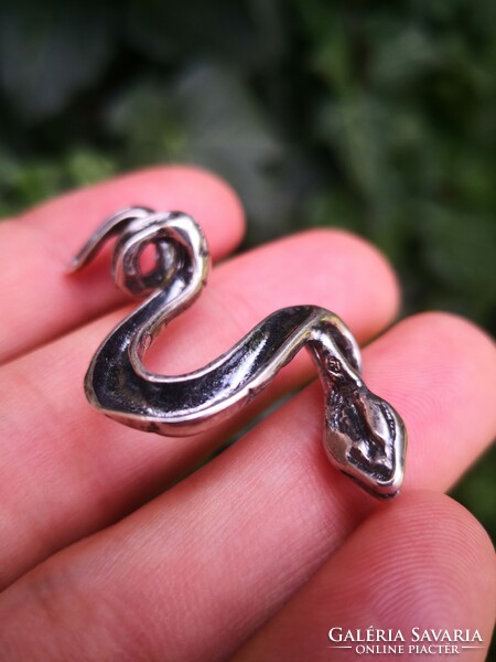 Kígyós ezüst medál