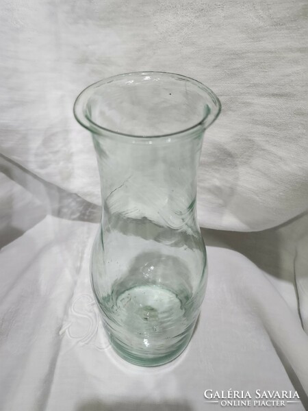 Antique blown glass cracked milk