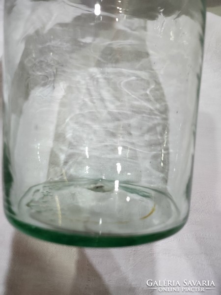 Antique blown glass cracked milk