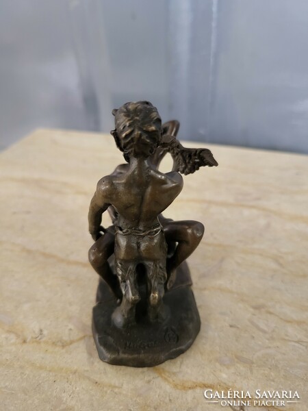 Faun and nymph Viennese bronze statue