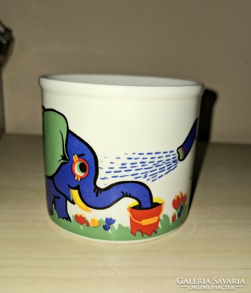 Vintage elephant pattern children's mug