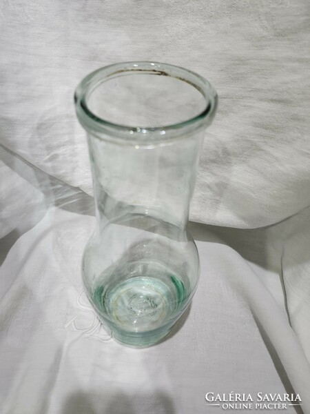 Antique blown glass cracked milk