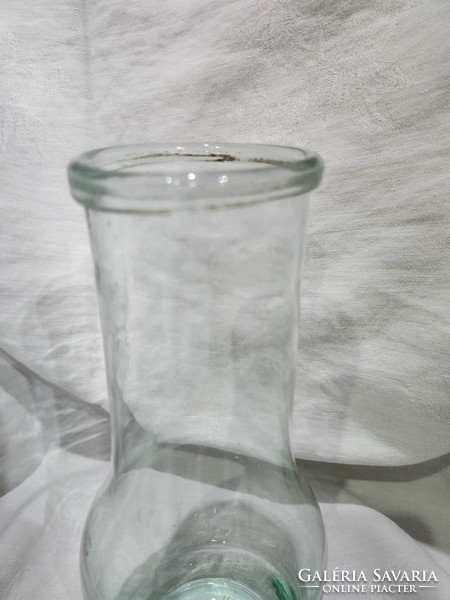 Antique blown glass cracked milk