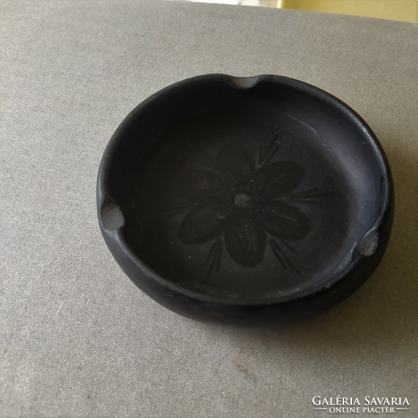 Black ceramic ashtray for sale!