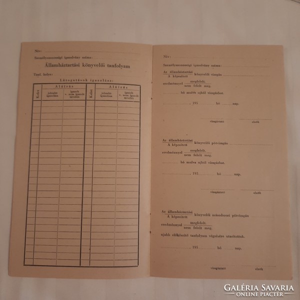 Számviteli Képesítő Bizottság Leckekönyv   1955