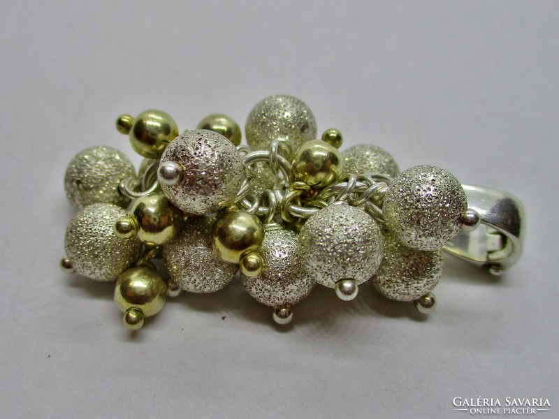 Beautiful spherical silver bag ornament, pendant